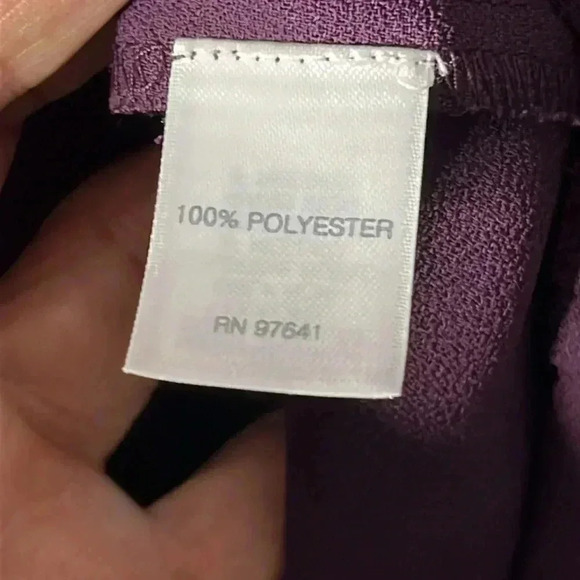 J Jill Purple Button Front Chiffon Tiered Layered Tunic Size M - Picture 6 of 7